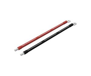 Offgridtec 2m Batteriekabel 50mm² M8 Terminal Zu Schraubklemmenanschluss, Öl-, Kälte- & UV-beständig, Flammwidrig, Für Geräte Mit M8 Schraubklemmenanschluss, Hohe Belastbarkeit, Rot/Schwarz