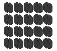 Offgridtec Accessoires Lot de 20 cache-prises à mécanisme tournant - Noir