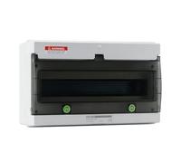 Offgridtec Boîte de distribution avec 18 modules et rail DIN, IP66 protégé contre les jets d'eau, résistant aux UV, à la poussière, verrouillable, température jusqu'à 650 °C, intérieur/extérieur