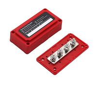 Offgridtec BusBar Box Lot de 4 boulons de raccordement M8 avec couvercle et vis de fixation Rouge