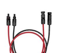 Offgridtec Câble de connexion PV vers fiche PV 6 mm² Rouge/noir 1 m
