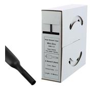 Offgridtec Gaine thermorétractable 10 m 2,4 mm > 1,2 mm Noir Boîte distributrice Atelier Voiture