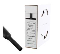 Offgridtec Gaine thermorétractable 4,8 mm > 2,4 mm Noir 10 m