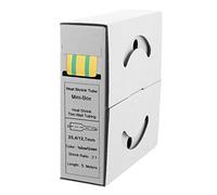 Offgridtec Gaine thermorétractable 5 m 25,4 mm > 12,7 mm jaune/vert Boîte distributrice pour atelier automobile
