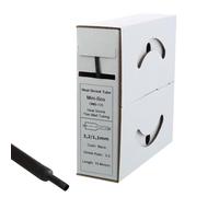 Offgridtec Gaine thermorétractable adhésive 10 m, Ø 3 mm > 1 mm, rétraction 3:1, double paroi, sans halogène, ignifugée, isolation étanche pour câbles, facile à couper, boîte distributrice, noire
