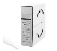 Offgridtec Gaine thermorétractable adhésive 10 m (4,8 mm > 1,5 mm, 3:1), double paroi, sans halogène, ignifugée, isolation étanche câbles, facile à couper, boîte distributrice incluse, transparente.