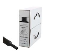 Offgridtec Gaine thermorétractable adhésive 5 m (19 mm > 6 mm, 3:1), double paroi, sans halogène, ignifugée, isolation étanche câbles, facile à couper, boîte distributrice incluse, noire.