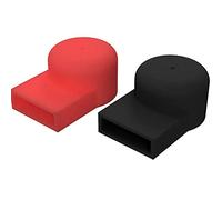 Offgridtec Lot de 2 couvercles de bornes de batterie M8 avec polarité positive et négative, plastique isolant flexible, empêche la poussière, les courts-circuits et les étincelles, 15 mm (1 paire)