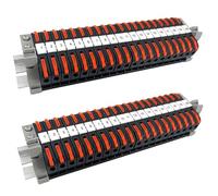 Offgridtec Lot de 20 blocs de bornes pour câblage électrique structuré et installations de contrôle, kit de raccordement avec vis, rail de support et pont de connexion pour un montage sûr de l'armoire