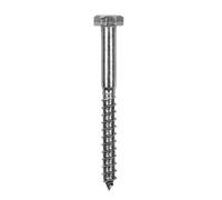 Offgridtec Lot de 25 vis à bois hexagonales en acier inoxydable M8 DIN571 Longueur 50 mm