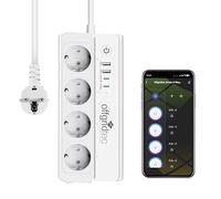 Offgridtec Pack de 3 Multiprises Smart WiFi avec 4 prises + 2 USB-A & 2 USB-C, commande par application Smart Life/Tuya, surveillance énergétique en temps réel, compatible Alexa/Google, 16A/3680W