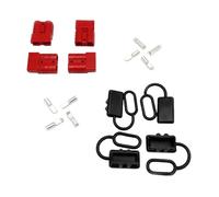 Offgridtec Pack de 4 connecteurs Anderson avec capuchon anti-poussière pour câble 6AWG, compatible Anderson SB50, broches de contact sûres, connecteur robuste en plastique 50A 600V pour modules