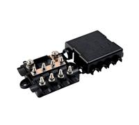 Offgridtec Porte-fusibles 1× MEGA + 4× MIDI avec barre omnibus | Boîtier en polyamide avec couvercle, robuste, pour la distribution de courant dans les circuits à forte et moyenne intensité