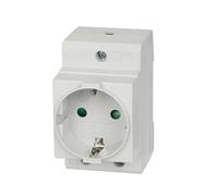 Offgridtec Prise Schuko pour rail de profil de chapeau 16 A 230 V 2P+E - Prise encastrée pour montage sur armoire de distribution, armoire de compteur, prise de protection contre contact pour