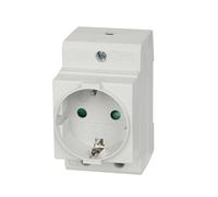 Offgridtec prise Schuko pour rail DIN 16 A 230 V 2P+E, 35 mm (Gris)