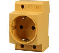 Offgridtec prise Schuko pour rail DIN 16 A 230 V 2P+E (4 pièces, Jaune)