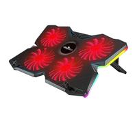 Offgridtec Refroidisseur pour Ordinateur Portable K25 Pro, Support ventilé avec 4 Ventilateurs Silencieux à 1100 TR/Min, 2 Ports USB, Hauteur réglable, Design Ergonomique pour Consoles de Jeu et