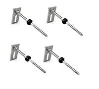 Offgridtec Vis double filet inox M10×200 pour montage solaire (4 pièces)