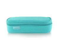 office box Colorline Trousse Mega à large compartiment intérieur avec rabat et horaire avec fermeture éclair, lavable et résistante pour matériel scolaire ou trousse de toilette, turquoise