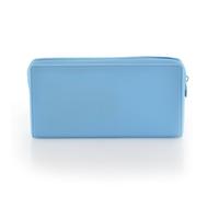 office box Colorline Trousse tout plat en silicone 10 couleurs avec fermeture éclair, Assorti, Bleu clair