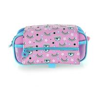 Office Box Colorline Trousse triple design avec 3 grandes sections intérieures avec fermeture éclair individuelle, plusieurs poches, horaire et identifiant, yeux, Xtra, Moderne