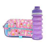 office box Colorline Trousse triple design avec grands compartiments intérieurs avec fermeture éclair individuelle, lavable et très résistante, Crème glacée + eau, Moderne