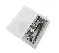 Office Box Compas moustache XTend - Rallonge incluse jusqu'à 34 cm - Pieds articulés dans une boîte rigide résistante aux chocs avec mines de rechange + poinçon et adaptateur universel.