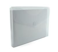 Office Box, Lot de 10 chemises à fermeture en V avec soufflet de 3 cm. Format A4+/Folio Grande capacité jusqu'à 300 feuilles. Couleurs classiques translucides Soft Touch, 100 % recyclables. (verre)