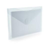 Office Box, Lot de 10 chemises à fermeture en V - Format A5/quadrillage - 18 x 25 cm - En 5 couleurs classiques translucides avec texture Soft Touch, 100 % écologique (verre)