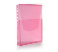 Office Box Lot de 10 pochettes à soufflet de 2 cm de grande capacité et multi-perforations pour classement à anneaux - Polypropylène 100 % recyclable de grande résistance et qualité by Office Box