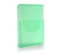 Office Box Lot de 10 pochettes à soufflet de 2 cm de grande capacité et multi-perforations pour classement à anneaux - Polypropylène 100 % recyclable de grande résistance et qualité by Office Box