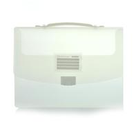 Office Box - Mallette rigide avec poignée en silicone et fermeture à broche - Idéale pour les feuilles, les travaux manuels et l'utilisation quotidienne - Matériau recyclable 100 % de grande