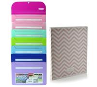 Office Box - Pack Retour à l'école : classeur à élastiques avec 7 compartiments et crochet métallique, carte horaire avant et grande capacité + classeur 4 anneaux 40 mm by Colorline (fuchsia)