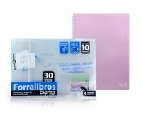 Office Box Pack Retour à l'école : couverture de livres Express - Le seul complet - ID et 3 cartes incluses et 100 % écologique, facile et rapide. Votre livre doublé en 15 secondes (30 cm) + carnet