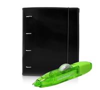 Office box - Pack Retour à l'école : dossier & bloc + ruban correcteur R10 - Votre dossier complet + un correcteur rechargeable de grande qualité pour un prix unique. (noir + correcteur R10)