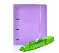 Office box - Pack Retour à l'école : dossier & bloc + ruban correcteur R10 - Votre dossier complet + un correcteur rechargeable de grande qualité pour un prix unique (violet + correcteur R10)
