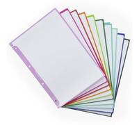 Office Box - Recharge de papier A4 pour classeur et bloc - 4 anneaux - 100 feuilles quadrillées de 90 g. en 10 couleurs Colorline (remplacement de 100 feuilles)