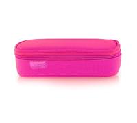 office box Trousse Mega à large compartiment intérieur et rabat avec fermeture éclair, lavable et très résistante pour transporter du matériel scolaire ou comme trousse de toilette, fuchsia