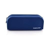 office box Trousse rectangulaire en silicone de grande résistance et facilement lavable avec fermeture éclair Xtra - Réf. 58111- Colorline by, bleu marine, Trousses de toilettes