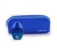 office box, Trousse rectangulaire en silicone ultra doux de grande capacité, lavable et avec grande résistance, fermeture éclair Xtra avec tirette exclusive de Colorline., Bleu foncé + bleu foncé