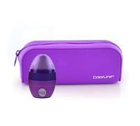 office box, Trousse rectangulaire en silicone ultra doux de grande capacité, lavable et avec grande résistance, fermeture éclair Xtra avec tirette exclusive de Colorline., Violet + violet, Trousses de