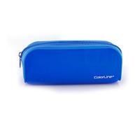 office box, Trousse rectangulaire en silicone ultra doux de grande capacité, lavable et avec grande résistance, fermeture éclair Xtra avec tirette exclusive de Colorline., bleu foncé, 18 cm x 7 cm x 5