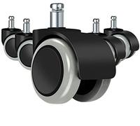 Office Chair Caster Wheels Replacement for Hardwood Floors and Carpet- Heavy Duty Caster Support 5Pcs Casters