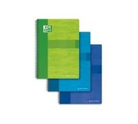 office classique 100102061 cahier reliure spirale avec grands carreaux 17 x 22 cm 100 pages assortis lot de 10