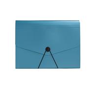 Office Depot® Classeur en plastique de marque, 13 poches, extension 14 cm, 21 x 27,9 cm, lettre, bleu, lot de 1
