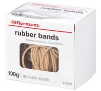 Office Depot Lot de 100 élastiques en caoutchouc naturel Ø 80 x 1,5 mm 50 mm