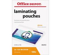 Office Depot Pochettes de plastification brillant 250 microns Format badge