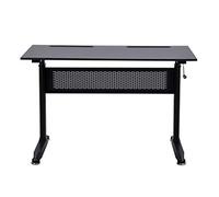 Office Desk/Adjustable Height Standing Desk with Crank Handle Adjustable Height from 28.7" to 44.5"(Black) Writing Small Desk Study Desk with Storage