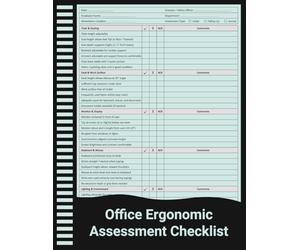 Office Ergonomic Assessment Checklist: Workstation Setup and Workplace Ergonomics Evaluation Record for Safety Officers, HR Teams, and Office Managers.