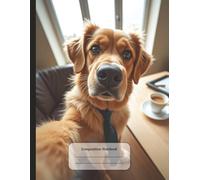 Office Golden Retriever Composition Notebook: Business Dog Taking a Selfie | College Ruled with Margin Line, Book for Work or School, Writing, ... for Professionals, Students and Animal Lovers